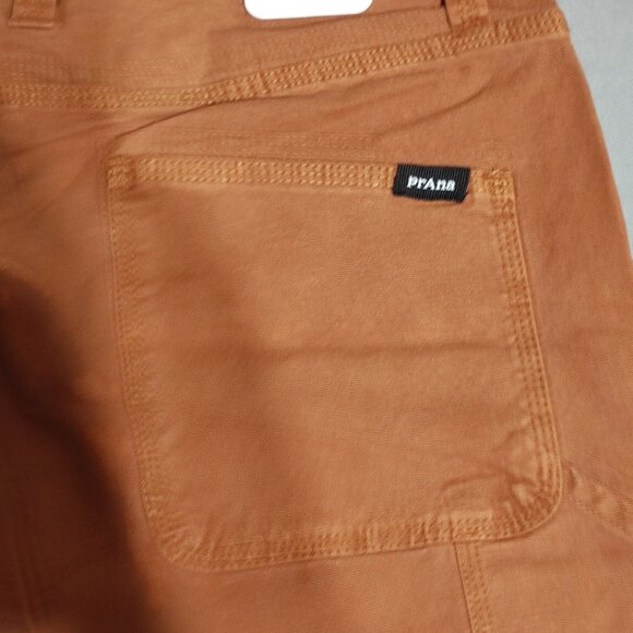 NWT prAna jeans men's 33X34 desert brown colour relaxed straight durable fabric - Picture 5 of 15